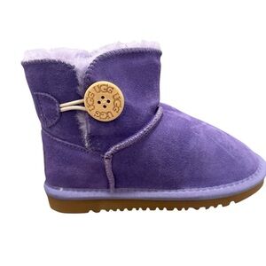 UGG Lavender Suede Boots with Logo Patch Size 31 or 13